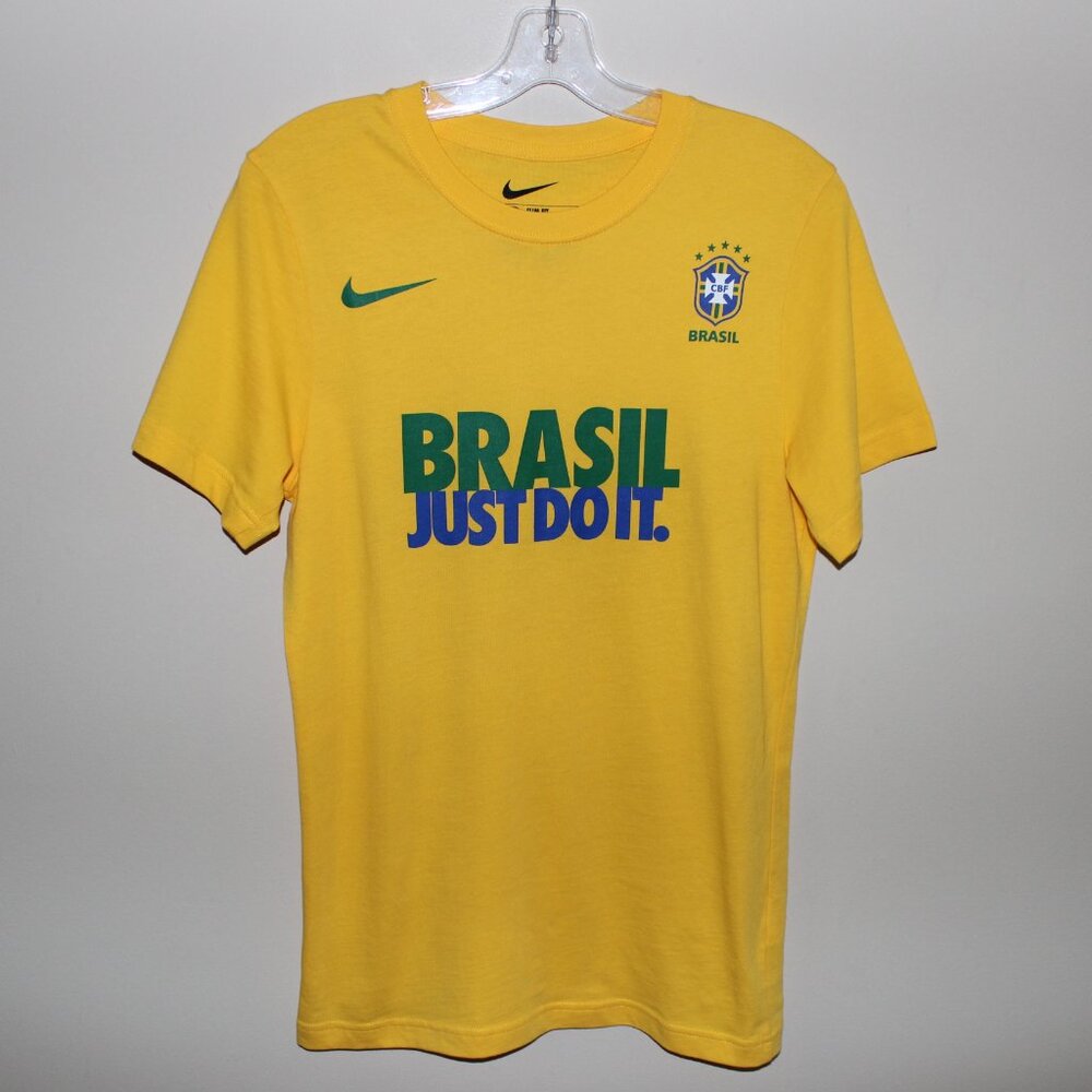 3/$88❤️unworn Nike Brasil Brazil JUST DO IT t-shirt camiseta Seleção Brasileira